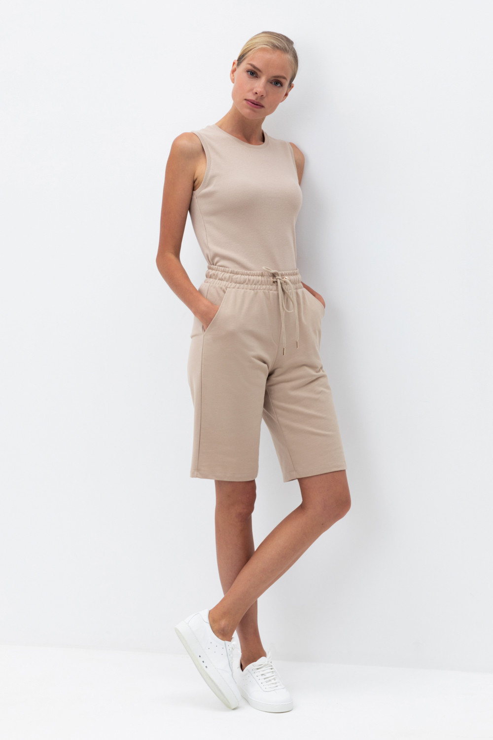 Шорты женские для мам, артикул: ЕВТ 4072, цвет: бежевый, фото 3