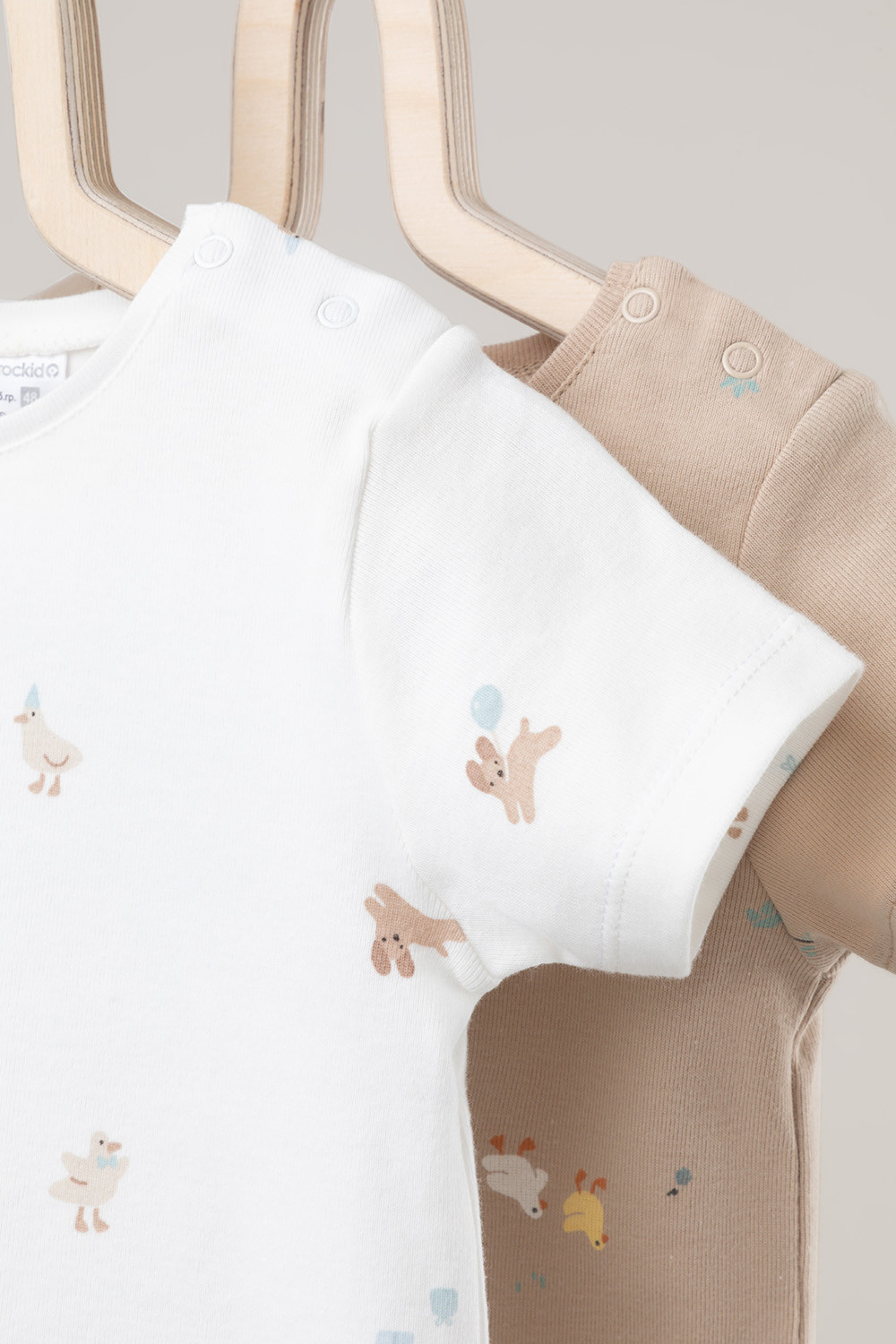 Футболка для новорожденных, артикул: К 301156-2уп, цвет: бежевый, фото 3