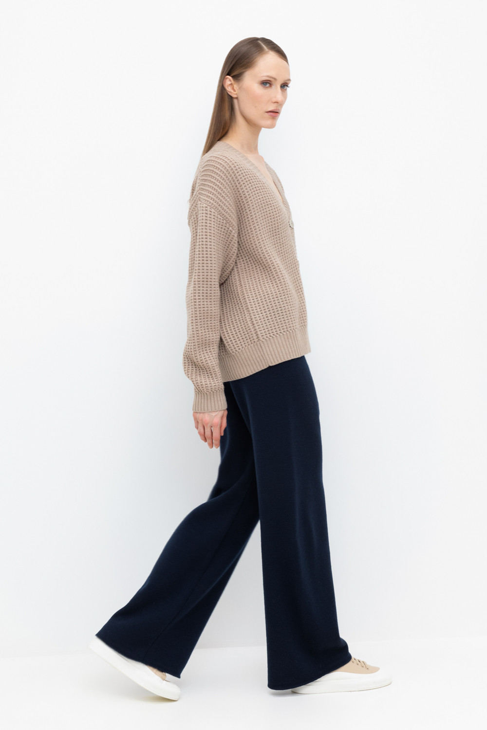 Брюки женские для мам, артикул: ЕВ 416/24ш, цвет: синий, фото 3