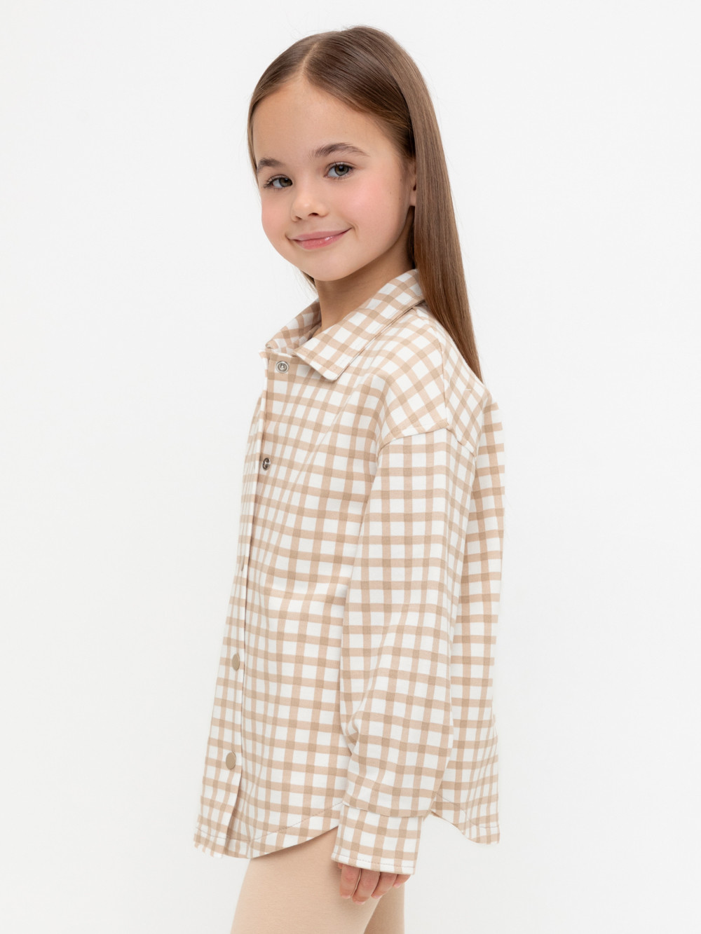 Рубашка для девочки, артикул: КР 302559, цвет: бежевый, фото 3