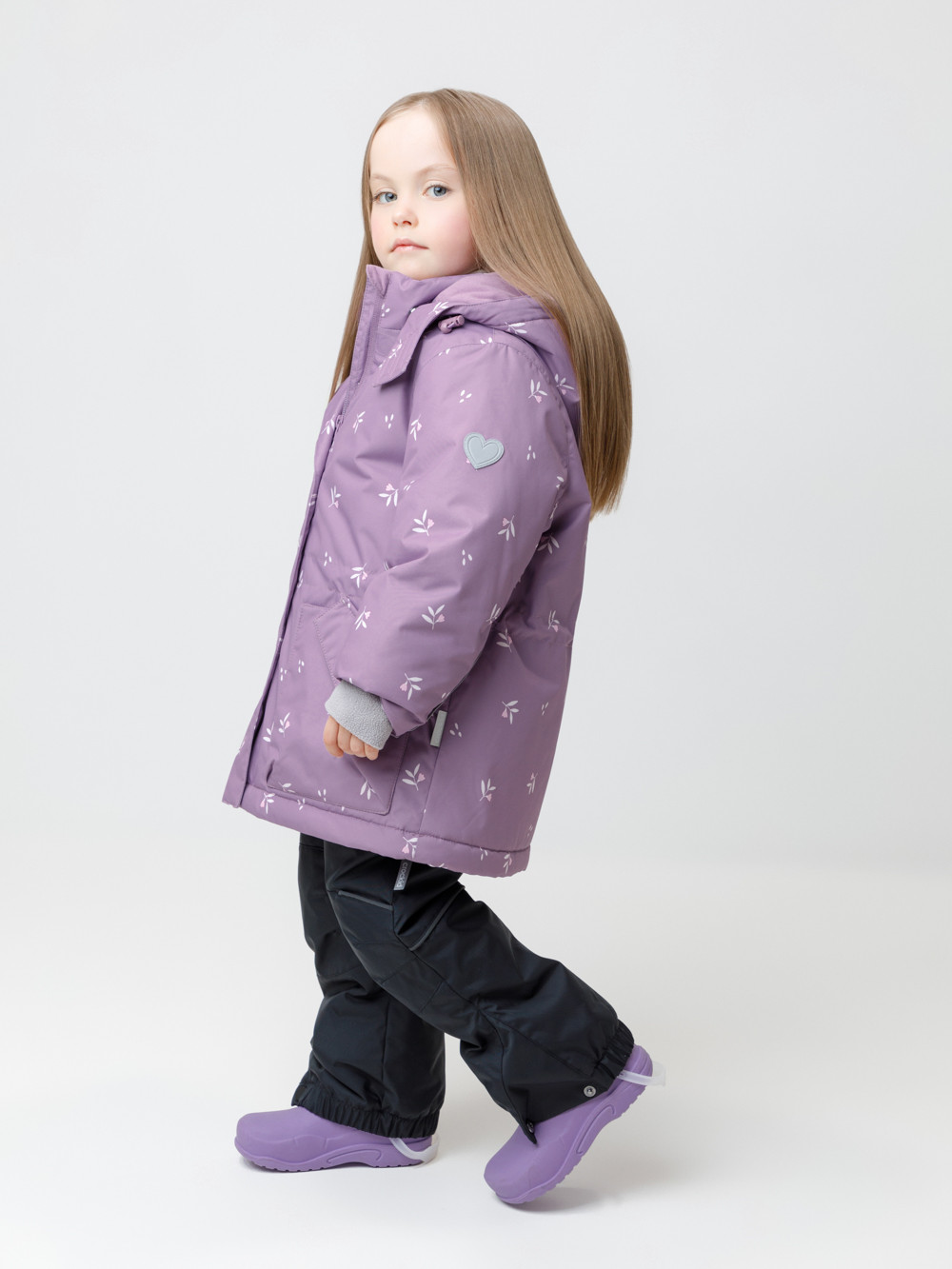 Куртка для девочки, артикул: ВК 38120/н/1 ГР, цвет: бордовый, фото 3