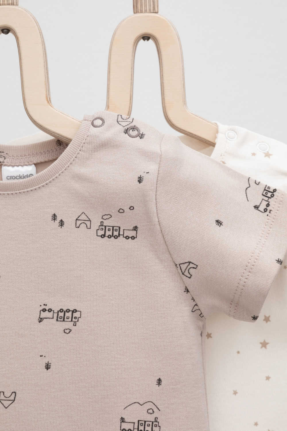 Футболка для новорожденных, артикул: К 302522-2уп, цвет: светло-бежевый, фото 3