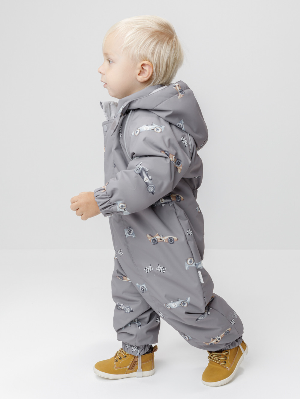 Комбинезоны утепленные для мальчика, артикул: ВК 60085/н/76 Ал, цвет: кофейный, фото 3