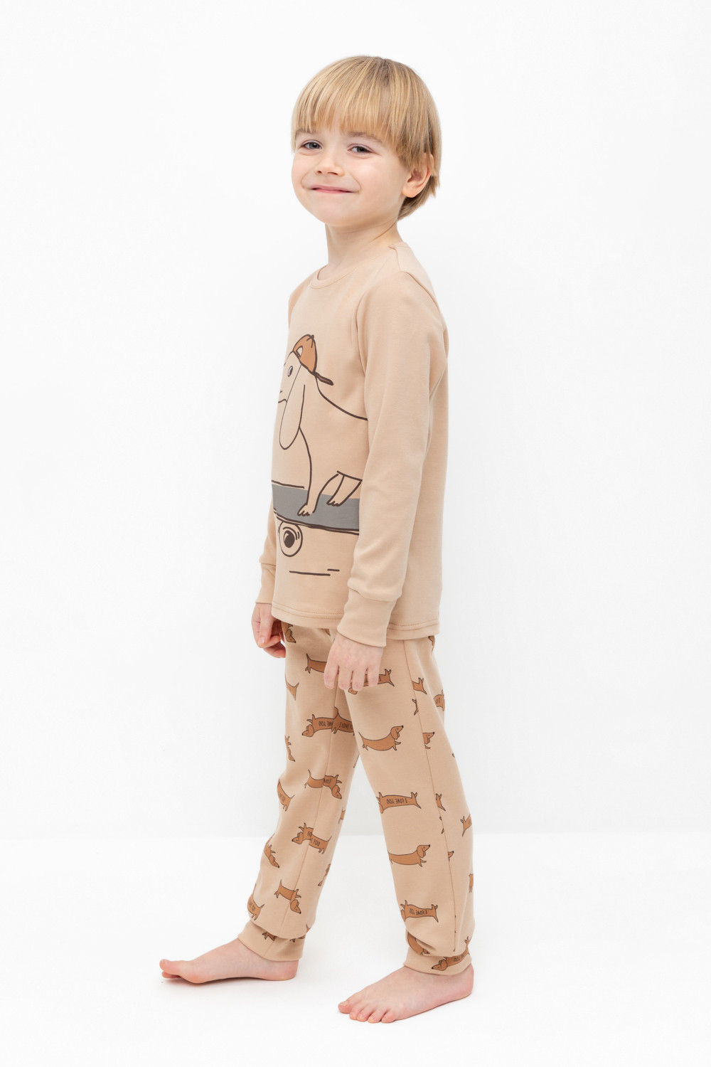 Пижама для мальчика, артикул: К 1541, цвет: бежевый, фото 3