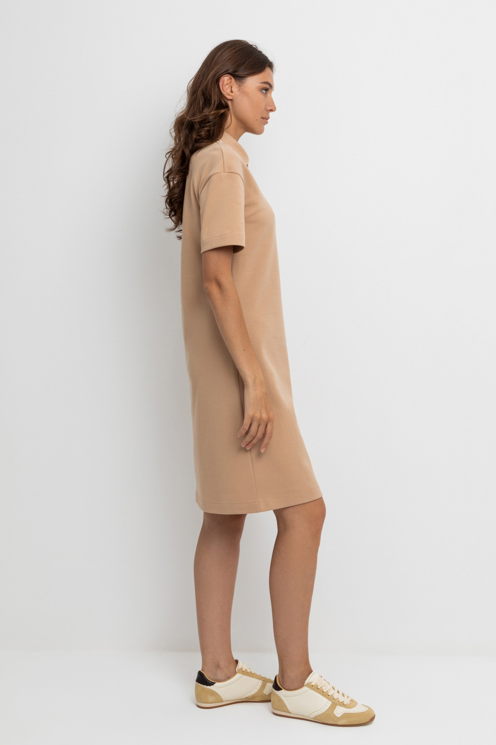 Платья женские для мам, артикул: ЕВТ 5043, цвет: бежевый, фото 3