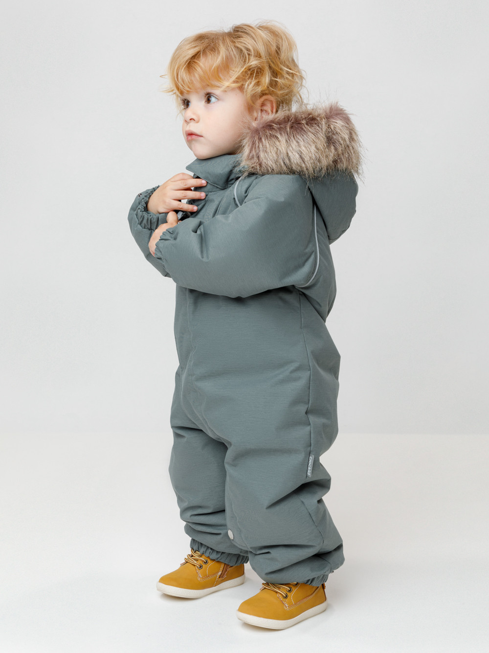 Комбинезоны утепленные для мальчика, артикул: ВК 60106/6 УЗГ, цвет: зеленый, фото 3