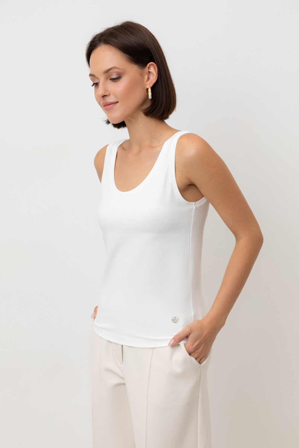 Майки женские для мам, артикул: ЕВТ 3299, цвет: бежевый, фото 3