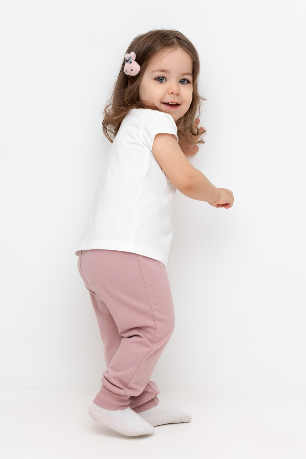 Брюки для девочки, артикул: КР 400754, цвет: розовый, фото 3