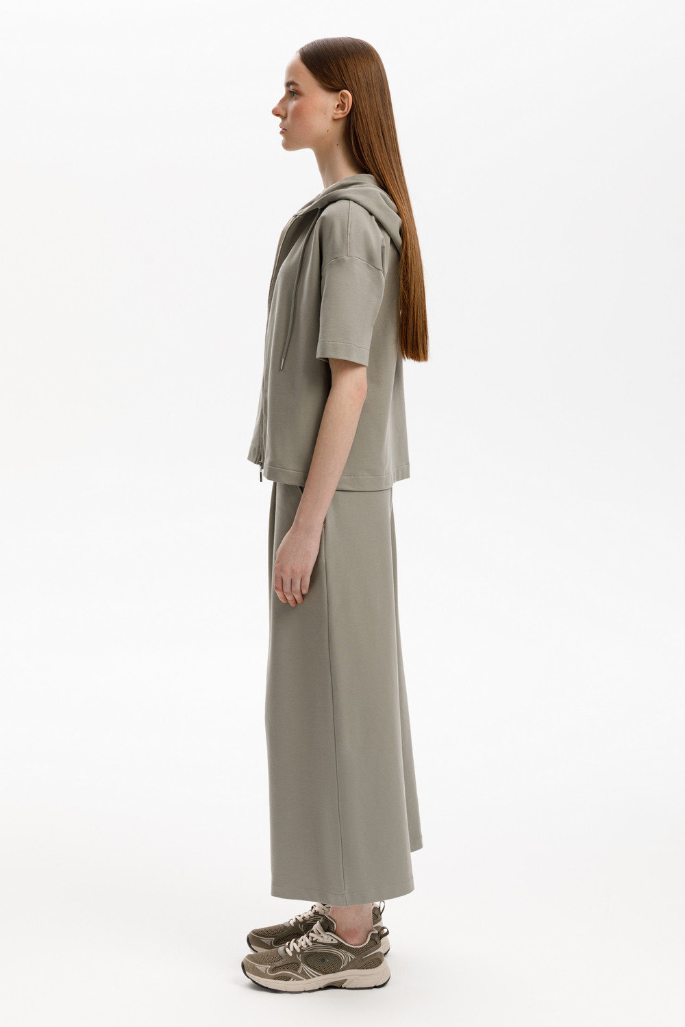 Брюки женские для мам, артикул: ЕВТ 4137, цвет: зеленый, фото 3