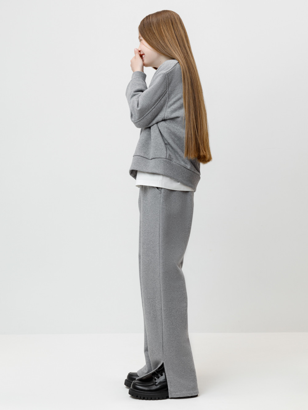 Брюки для девочки, артикул: КР 400852, цвет: серый, фото 3