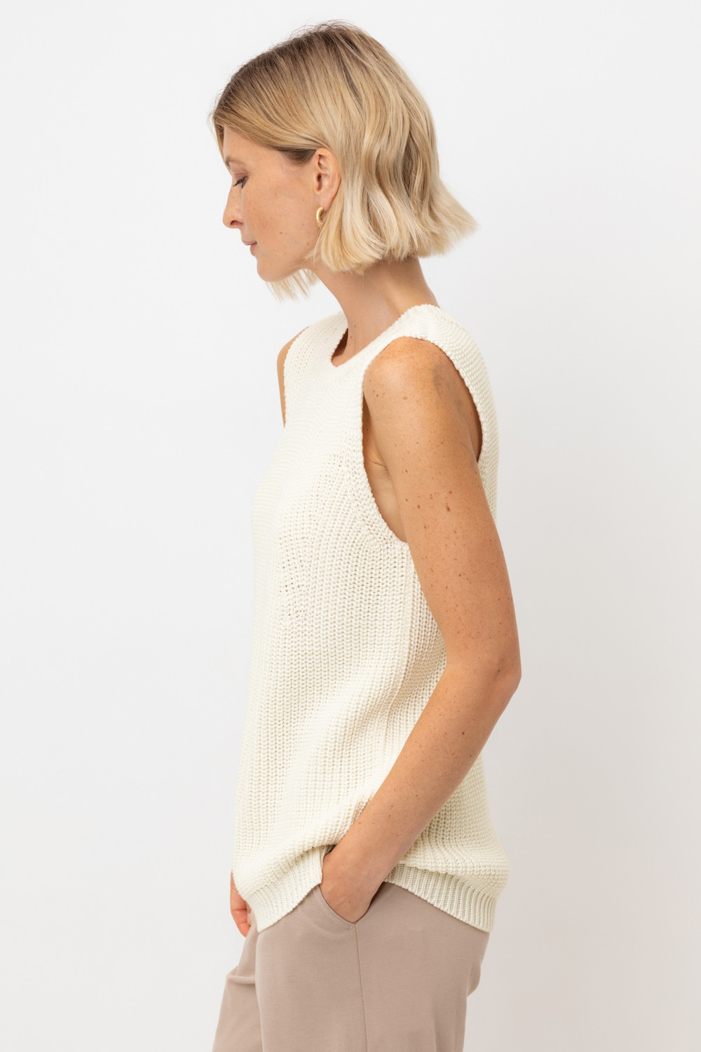 Майки женские для мам, артикул: ЕВ 30206, цвет: бежевый, фото 3