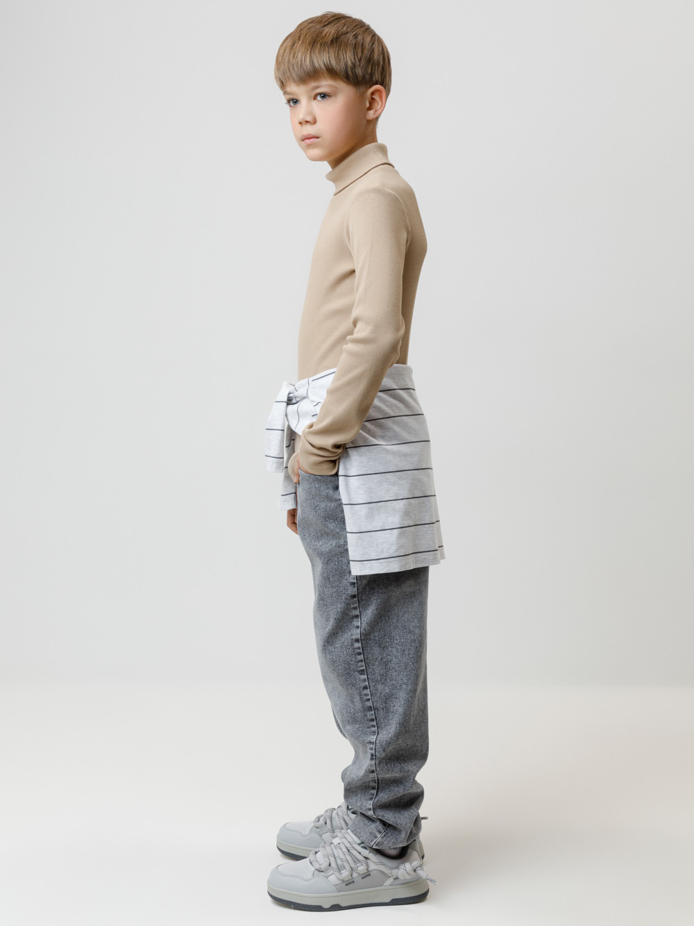 Водолазки для мальчика, артикул: КР 301477, цвет: бежевый, фото 3