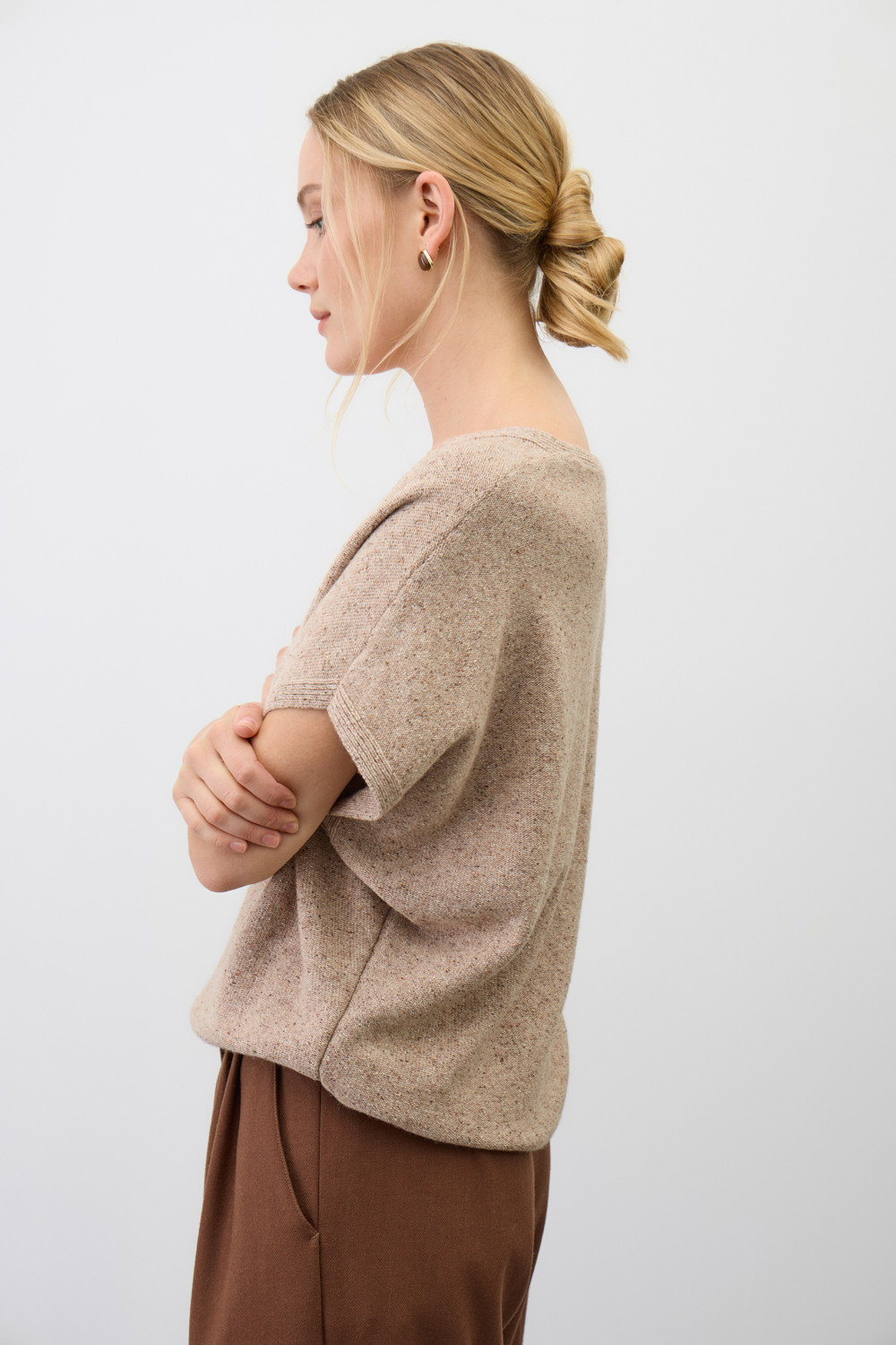 Джемперы женские для мам, артикул: ЕВ 30276/ш, цвет: бежевый, фото 3