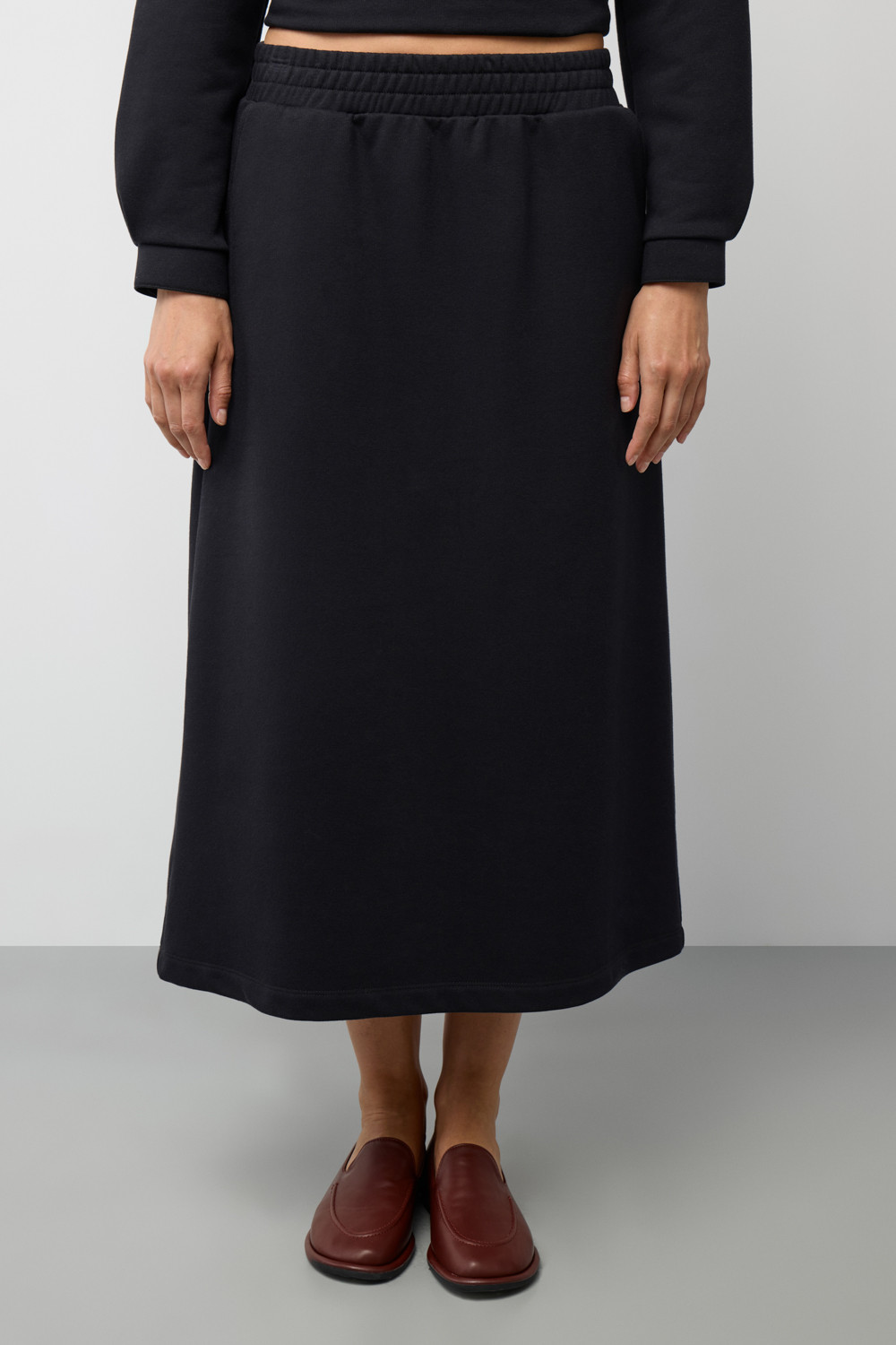 Юбки женские для мам, артикул: ЕВТ 7038, цвет: черный, фото 3