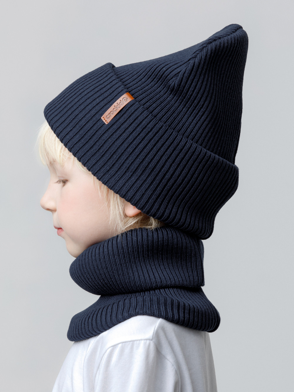 Комплект вязаный для мальчика, артикул: КВ 22019, цвет: синий, фото 3