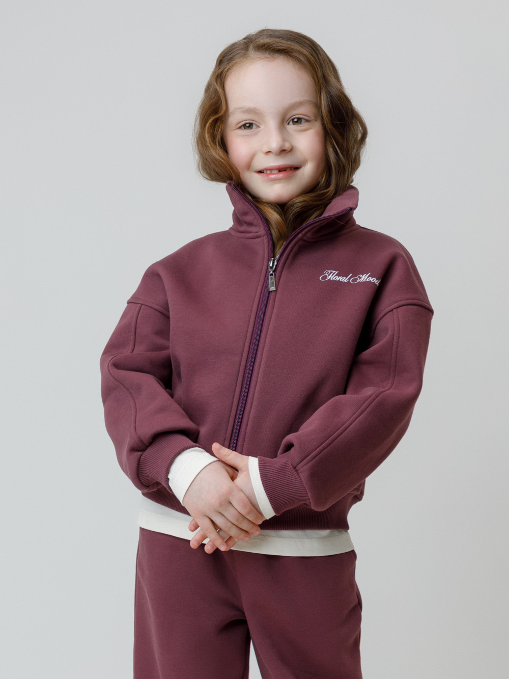 Жакет для девочки, артикул: КР 302884, цвет: бордовый, фото 3