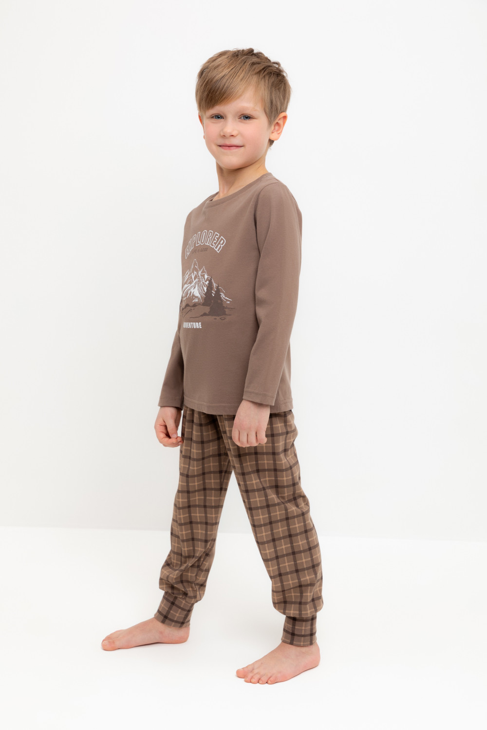 Пижама для мальчика, артикул: К 1606, цвет: коричневый, фото 3