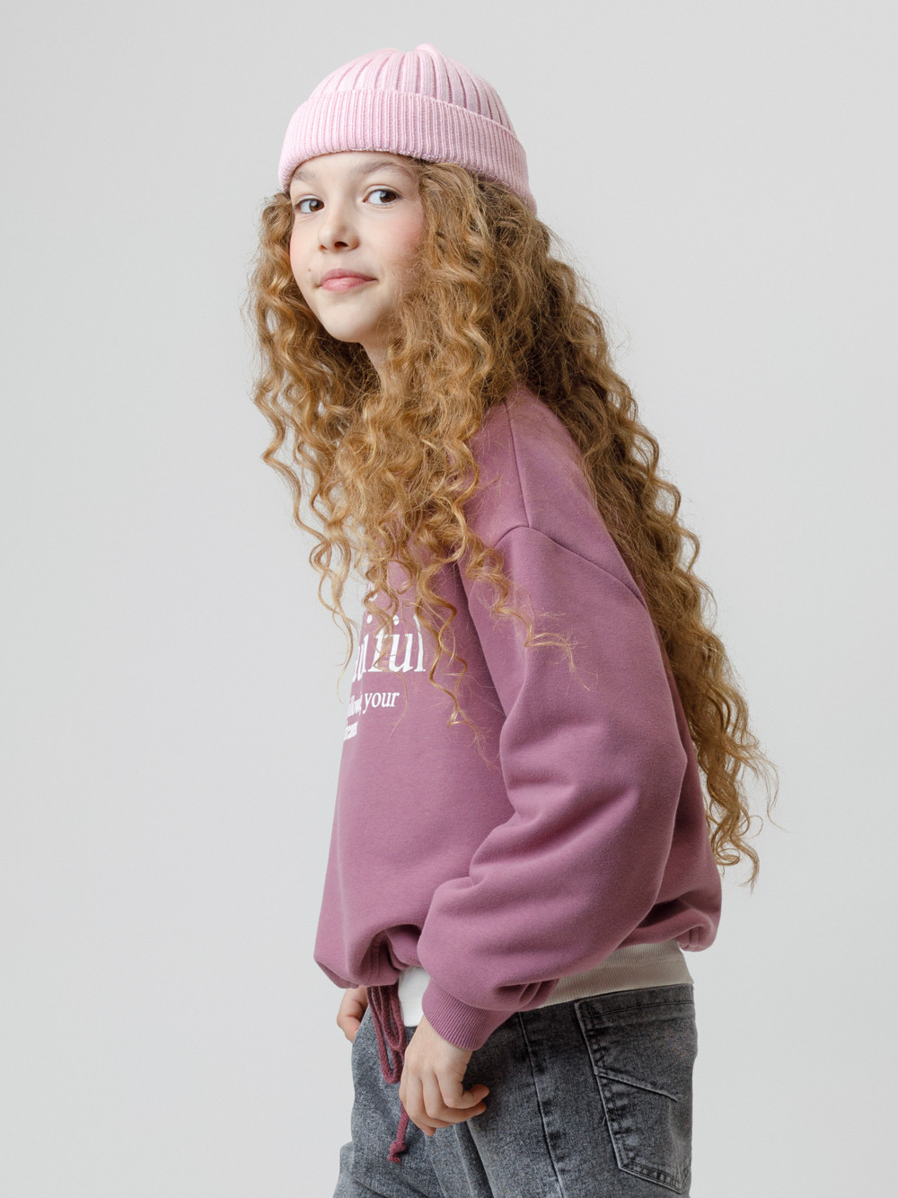 Свитшоты для девочки, артикул: КР 302827, цвет: бордовый, фото 3