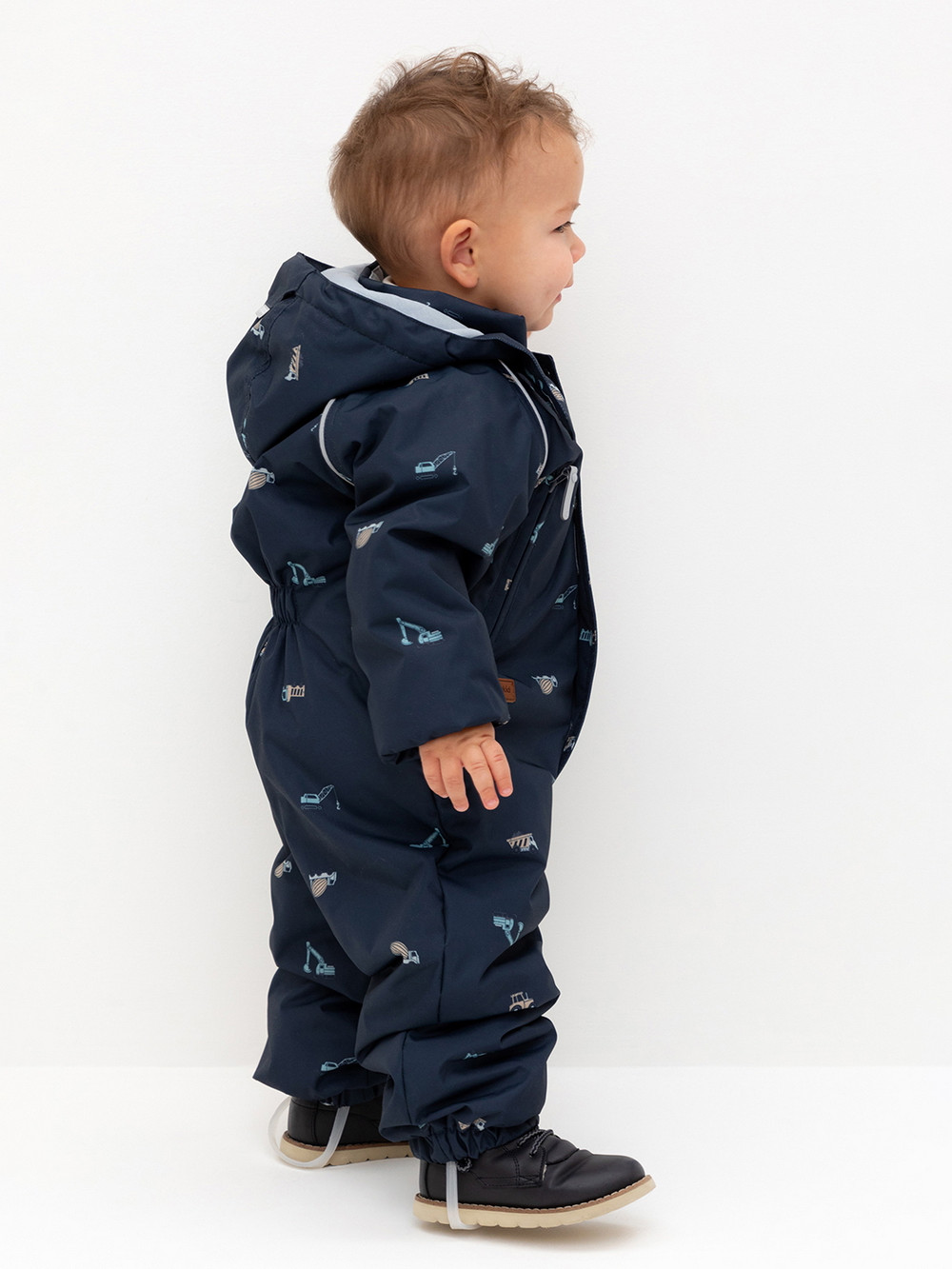 Комбинезоны утепленные для мальчика, артикул: ВК 60085/н/60 УЗГ, цвет: темно-синий, фото 3