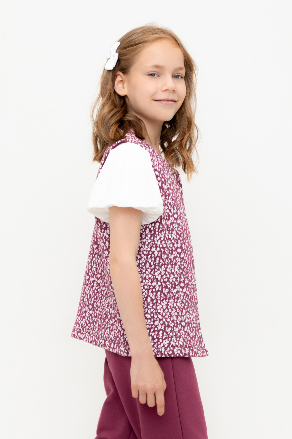 Жилеты для девочки, артикул: КР 302575, цвет: бордовый, фото 3