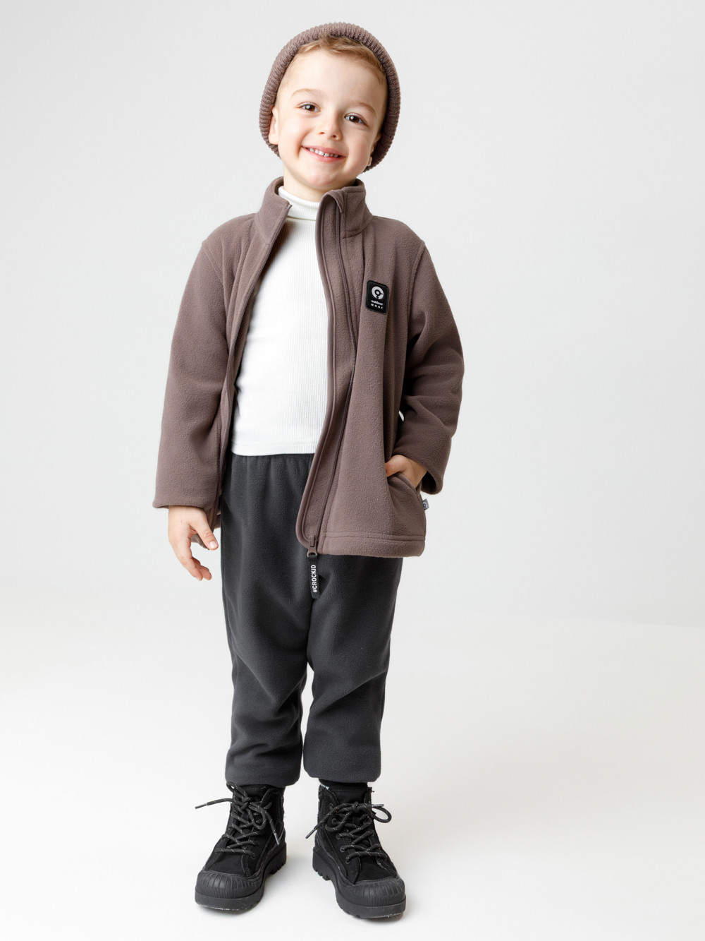 Брюки для девочки, артикул: ФЛ 40006/7 ГР, цвет: темно-серый, фото 3