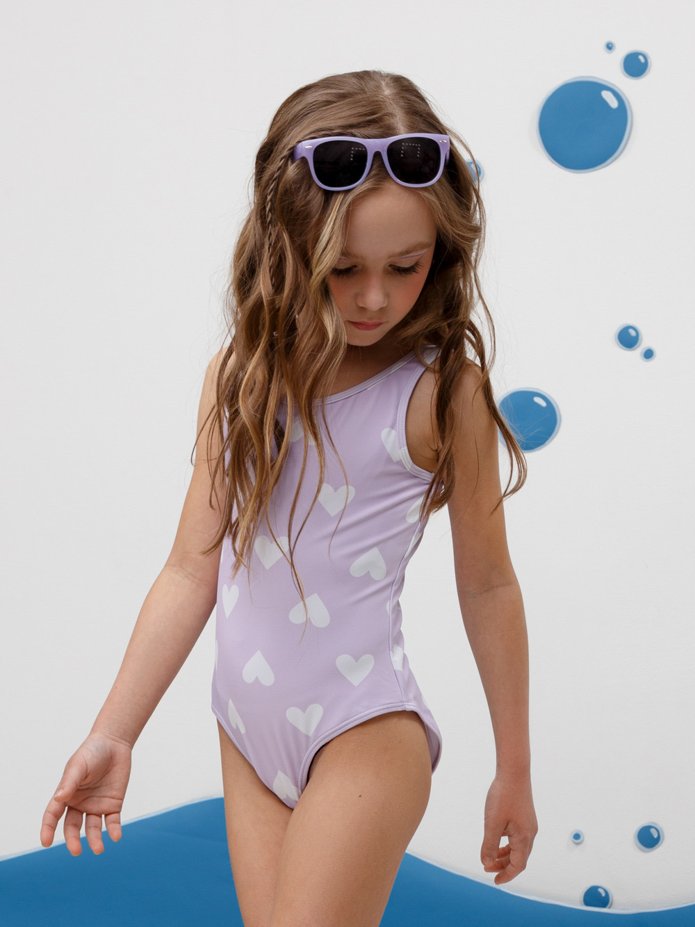Купальник для девочки, артикул: ТК 16006/17н ФВ, цвет: фиолетовый, фото 3