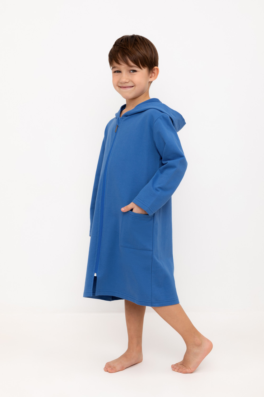 Халат для мальчика, артикул: К 5887, цвет: синий, фото 3
