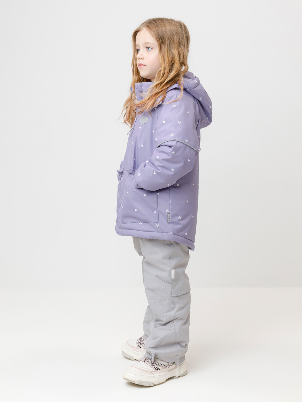 Куртка для девочки, артикул: ВК 38121/н/2 ГР, цвет: фиолетовый, фото 3