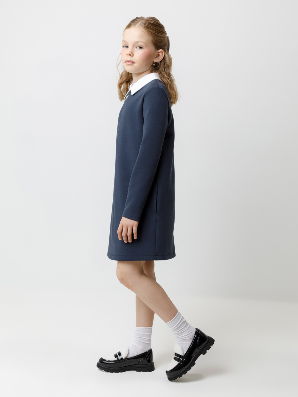 Платье для девочки, артикул: К 5934, цвет: синий, фото 3