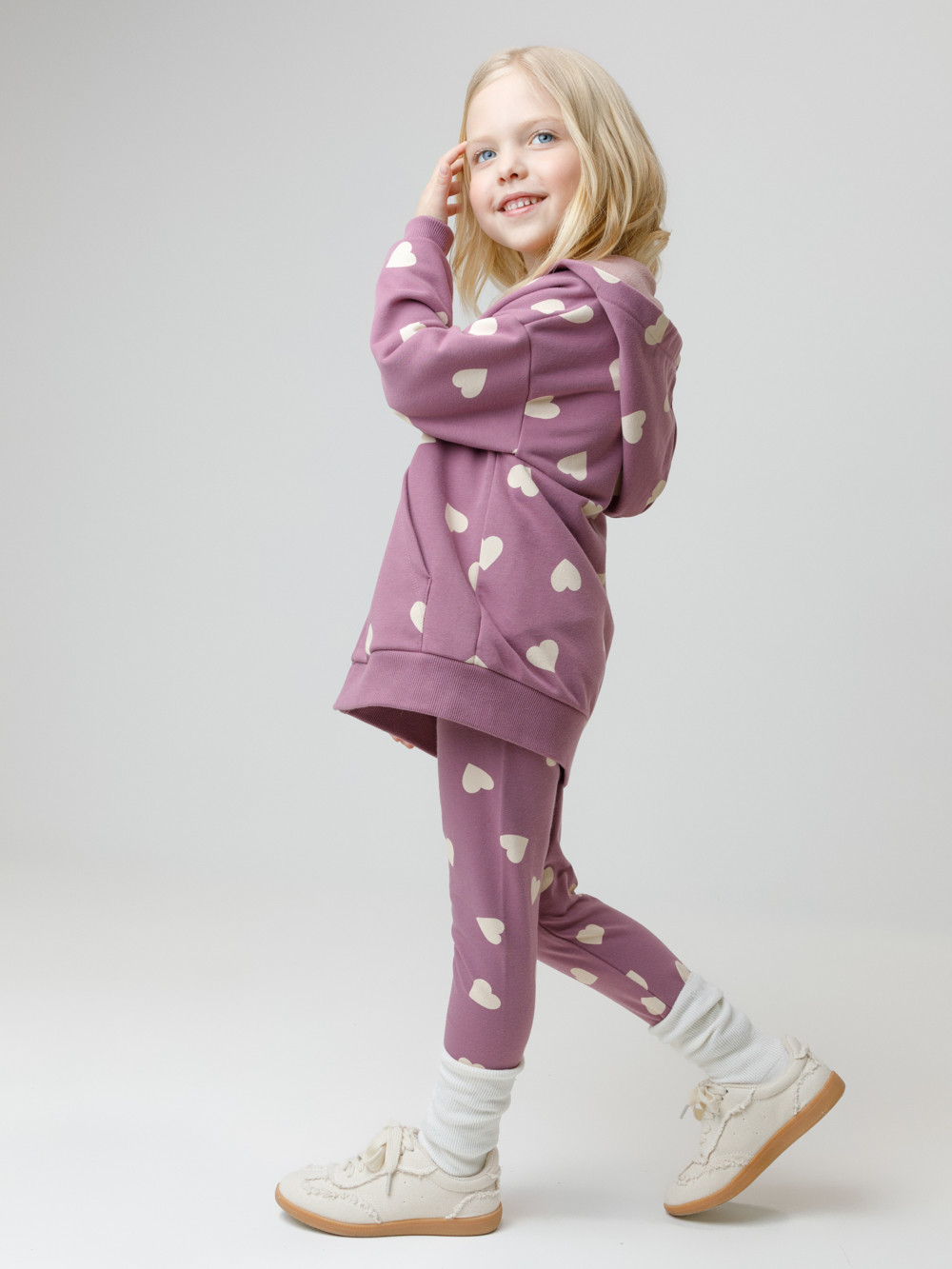 Лосины для девочки, артикул: КР 4074, цвет: бордовый, фото 3