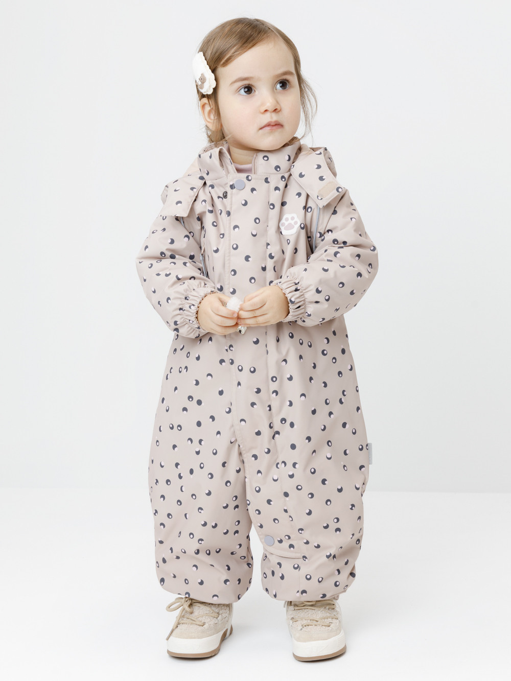 Комбинезоны утепленные для девочки, артикул: ВК 60138/н/2 УЗГ, цвет: бежевый, фото 3