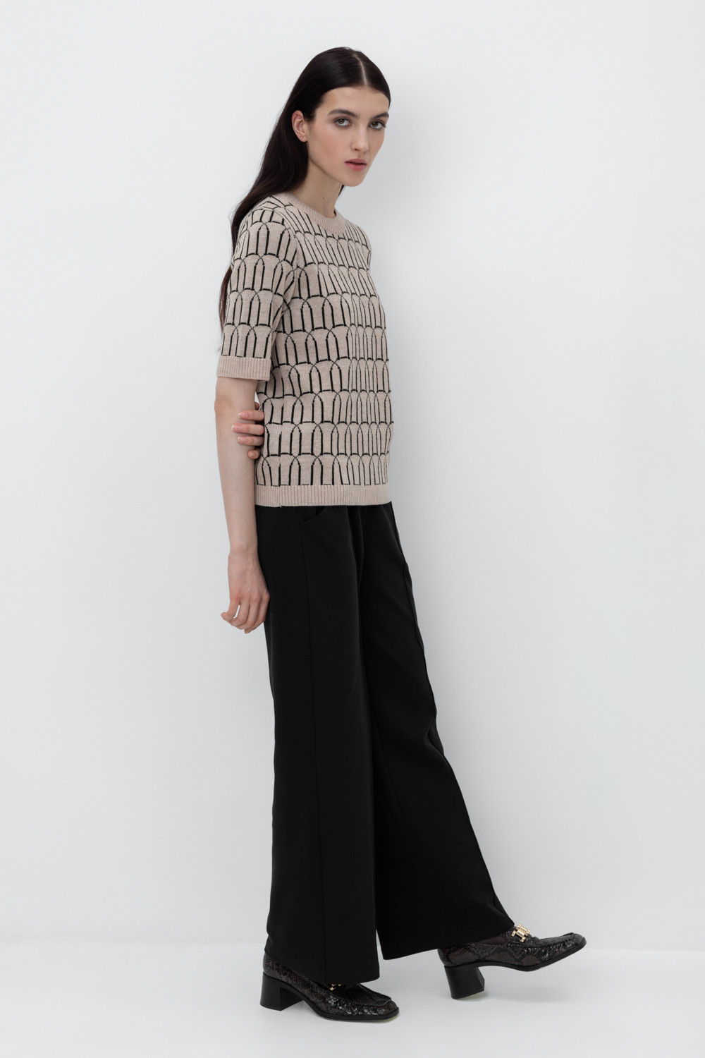 Брюки женские для мам, артикул: ЕВТ 4120, цвет: черный, фото 3