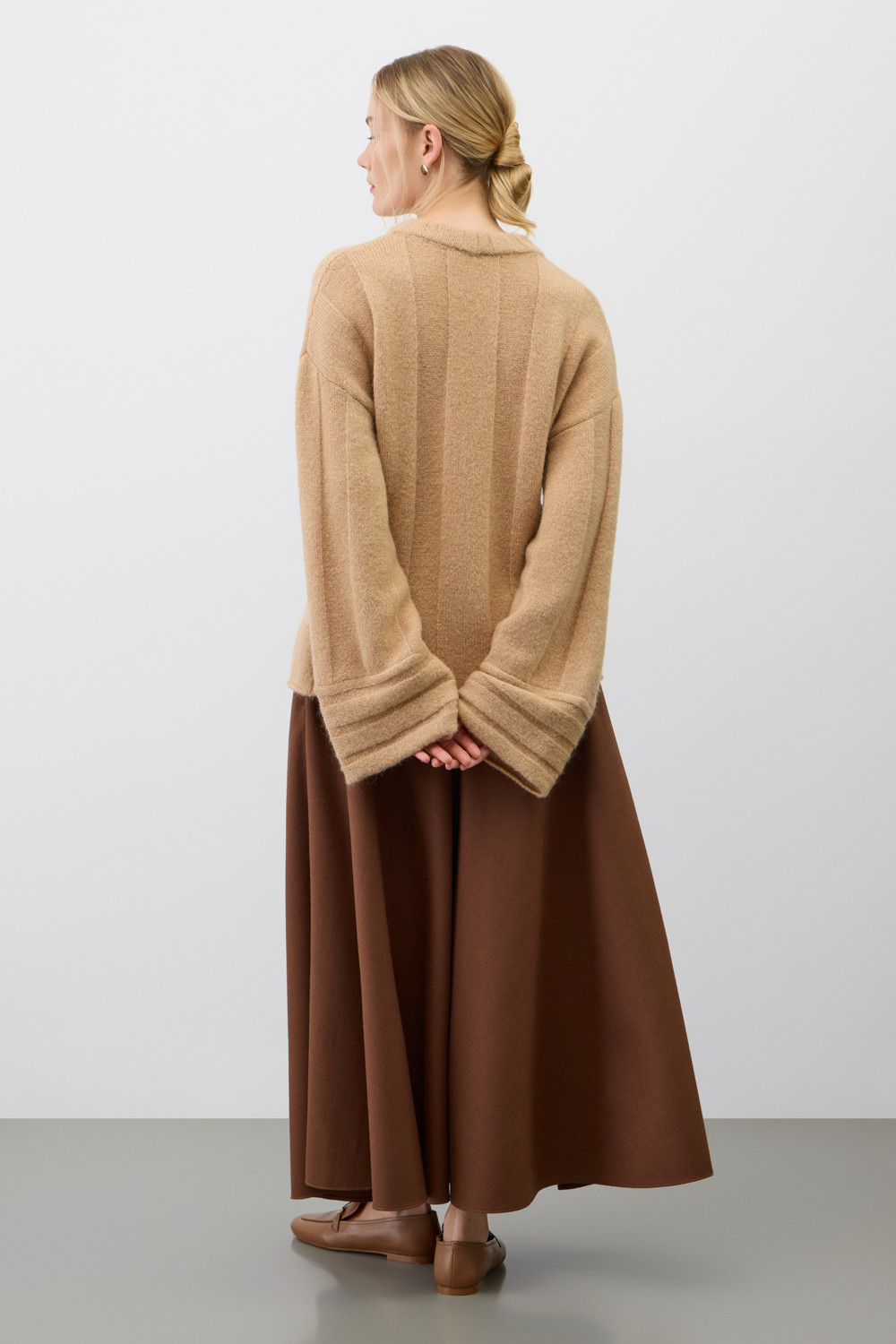 Джемперы женские для мам, артикул: ЕВ 30264/ш, цвет: бежевый, фото 3