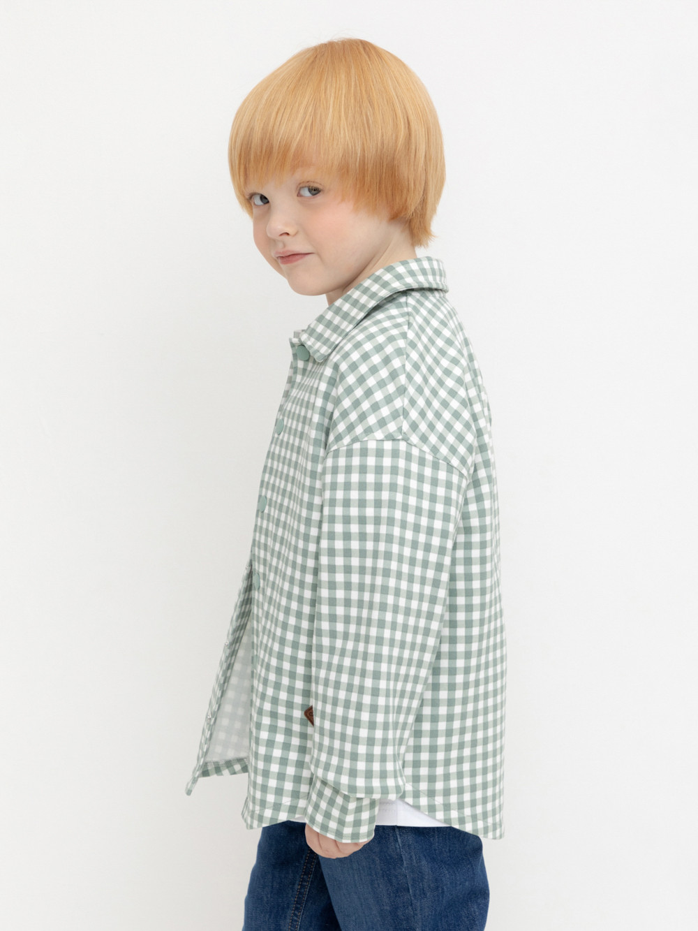 Рубашки для мальчика, артикул: КР 302567, цвет: зеленый, фото 3