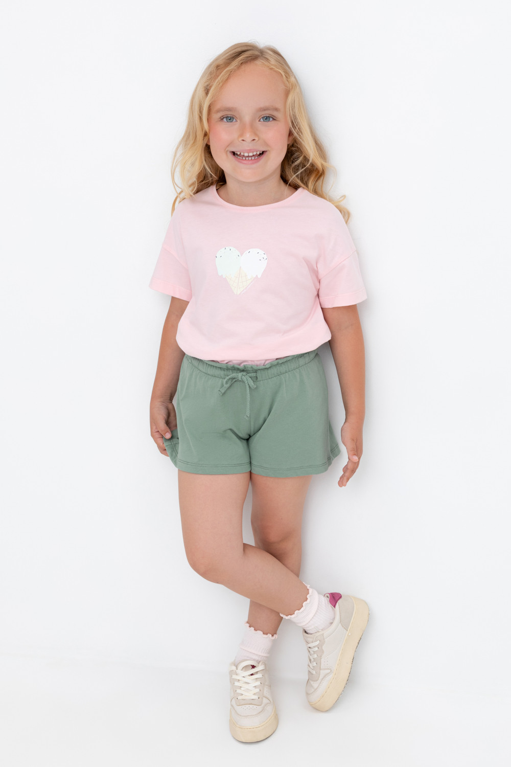 Шорты для девочки, артикул: К 400697, цвет: зеленый, фото 3