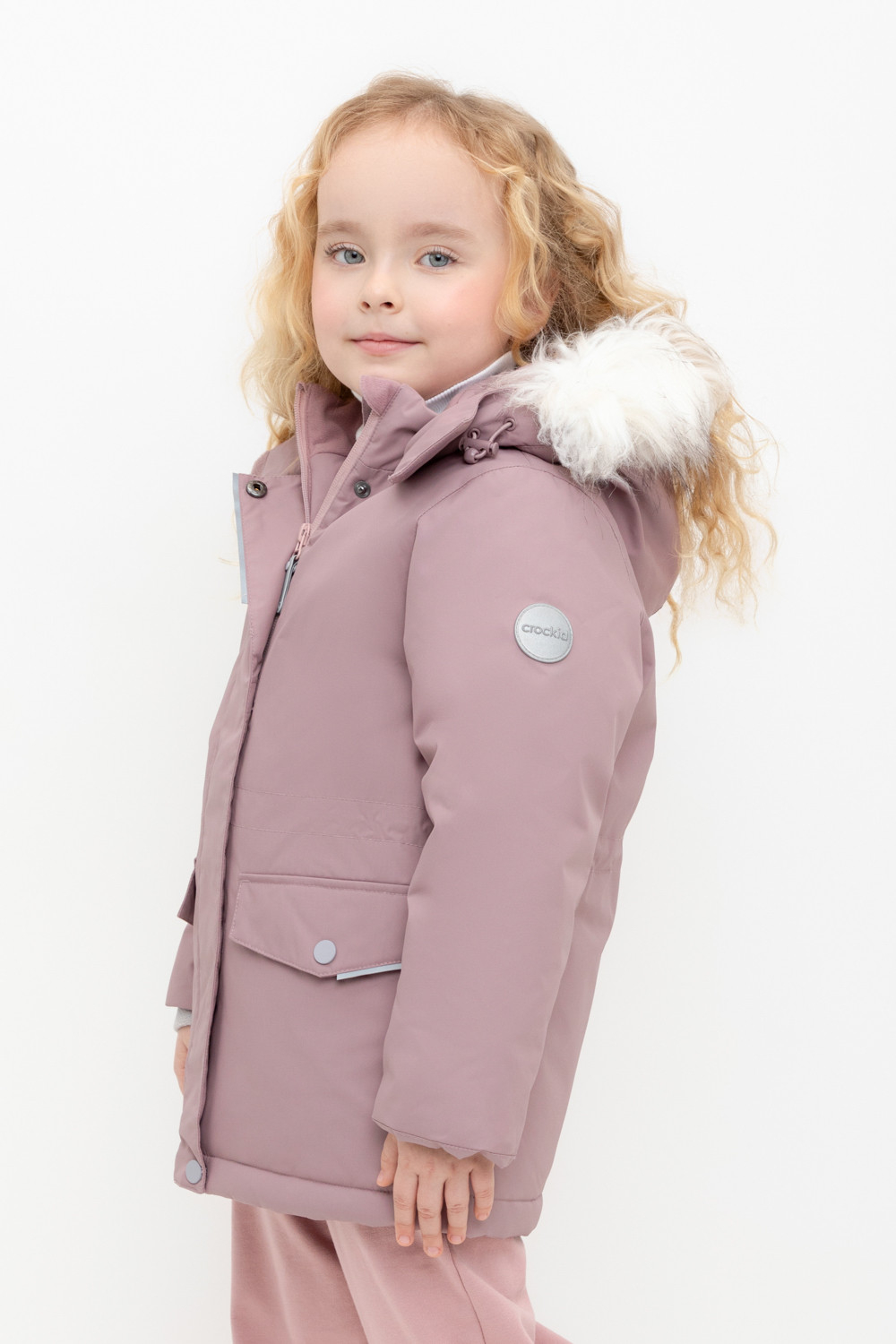 Куртка для девочки, артикул: ВК 38112/3 ГР, цвет: розовый, фото 3