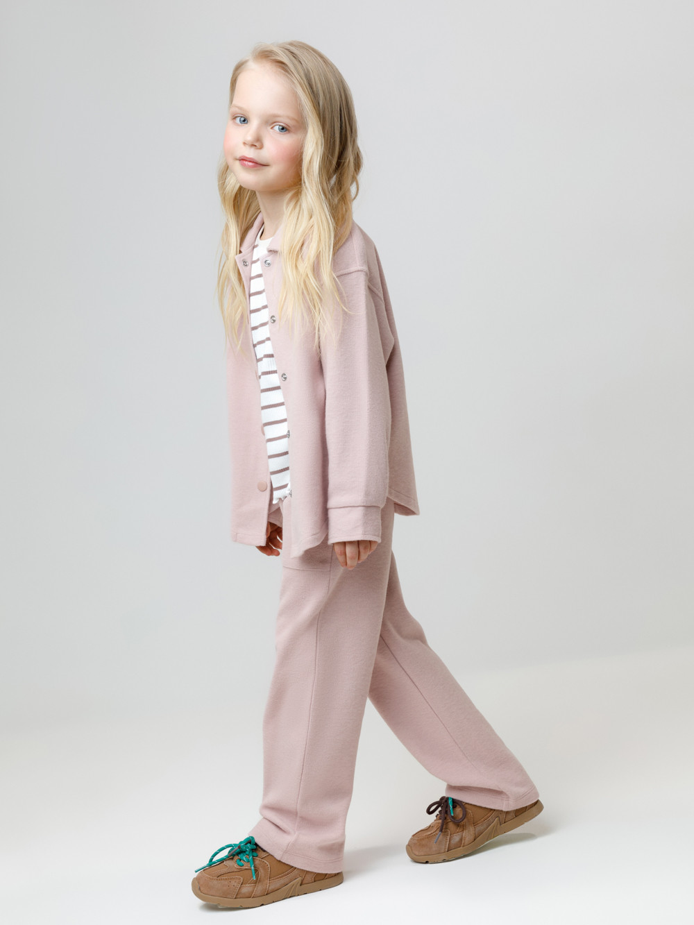 Брюки для девочки, артикул: КР 400843, цвет: розовый, фото 3