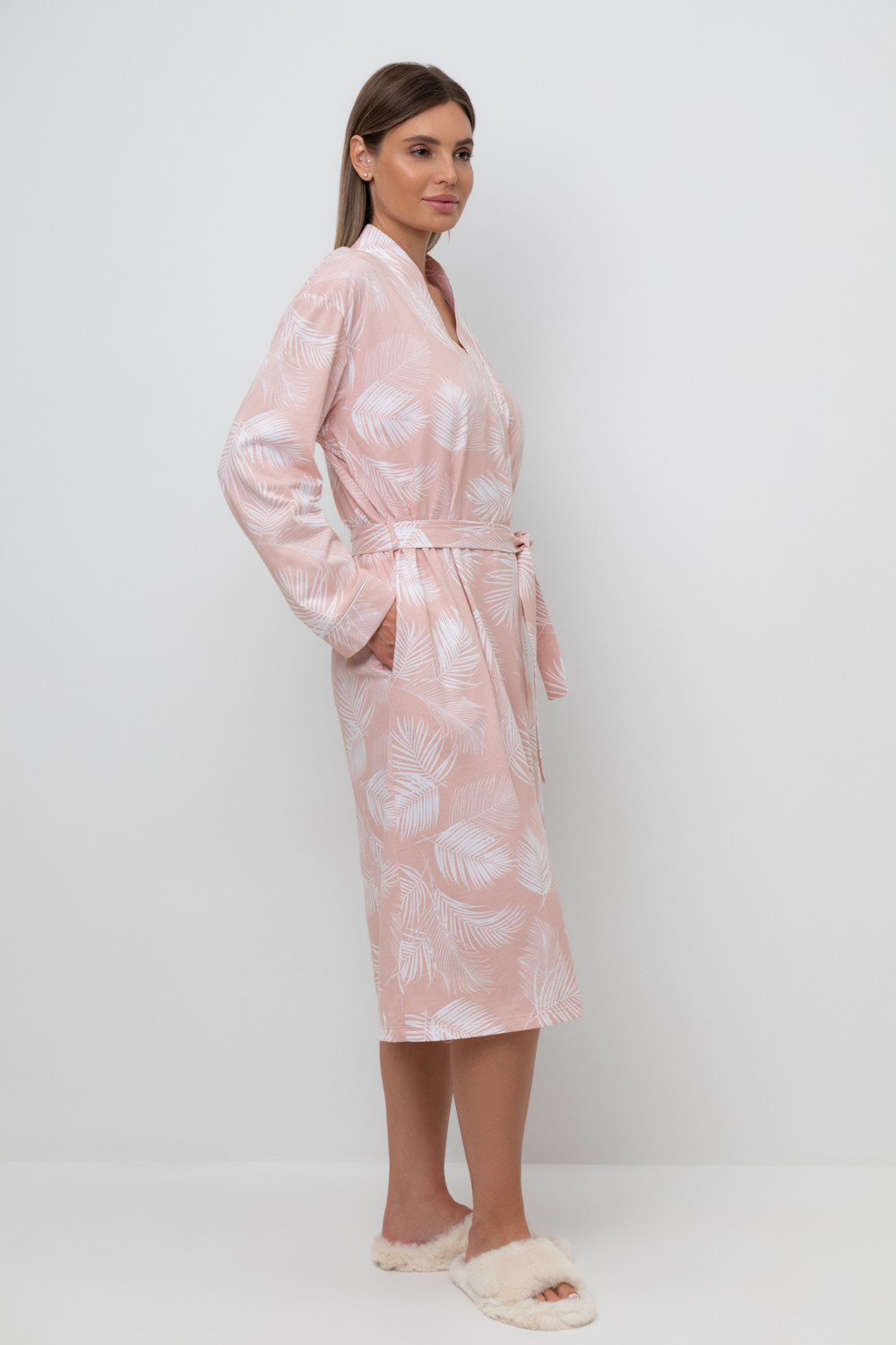 Халаты женские для мам, артикул: Е 50005/24, цвет: розовый, фото 3