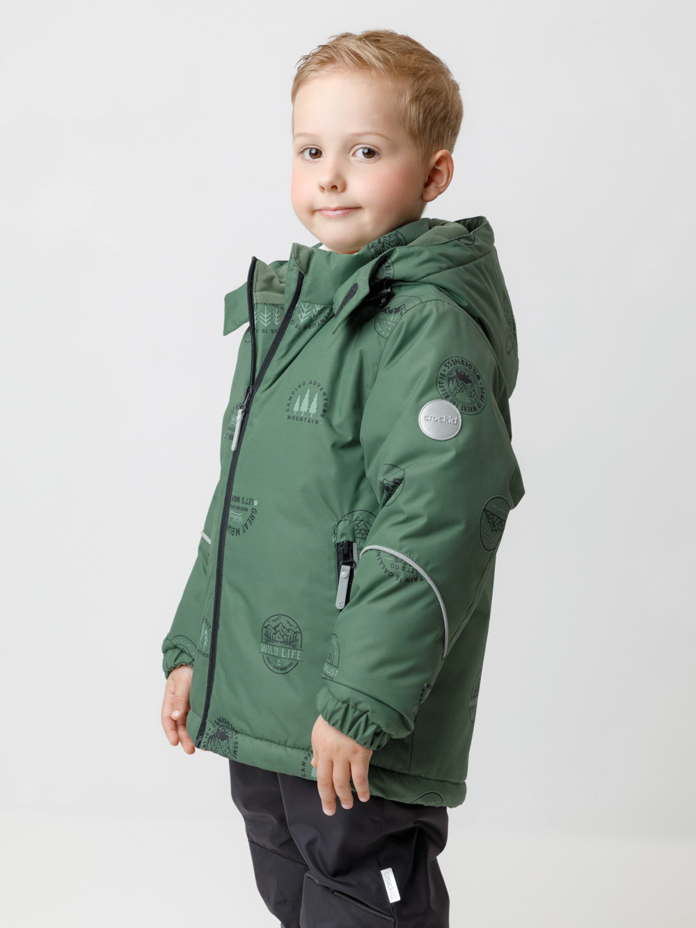 Куртки для мальчика, артикул: ВК 36090/н/4 Ал, цвет: зеленый, фото 3