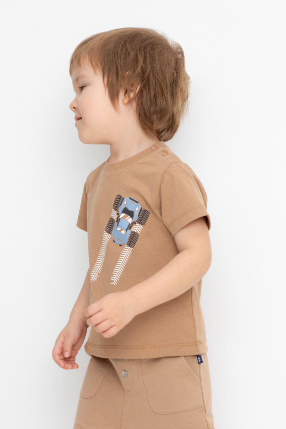Футболка для мальчика, артикул: КР 302608, цвет: бежевый, фото 3