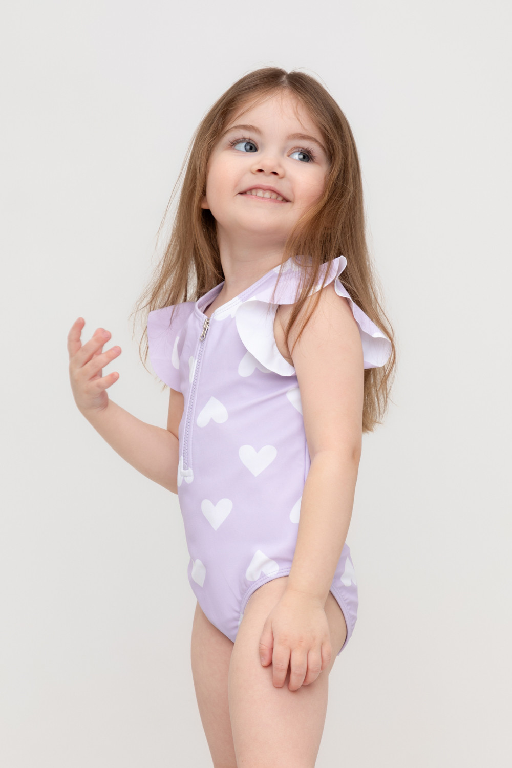 Купальник для девочки, артикул: ТК 16020/2н ФВ, цвет: фиолетовый, фото 3