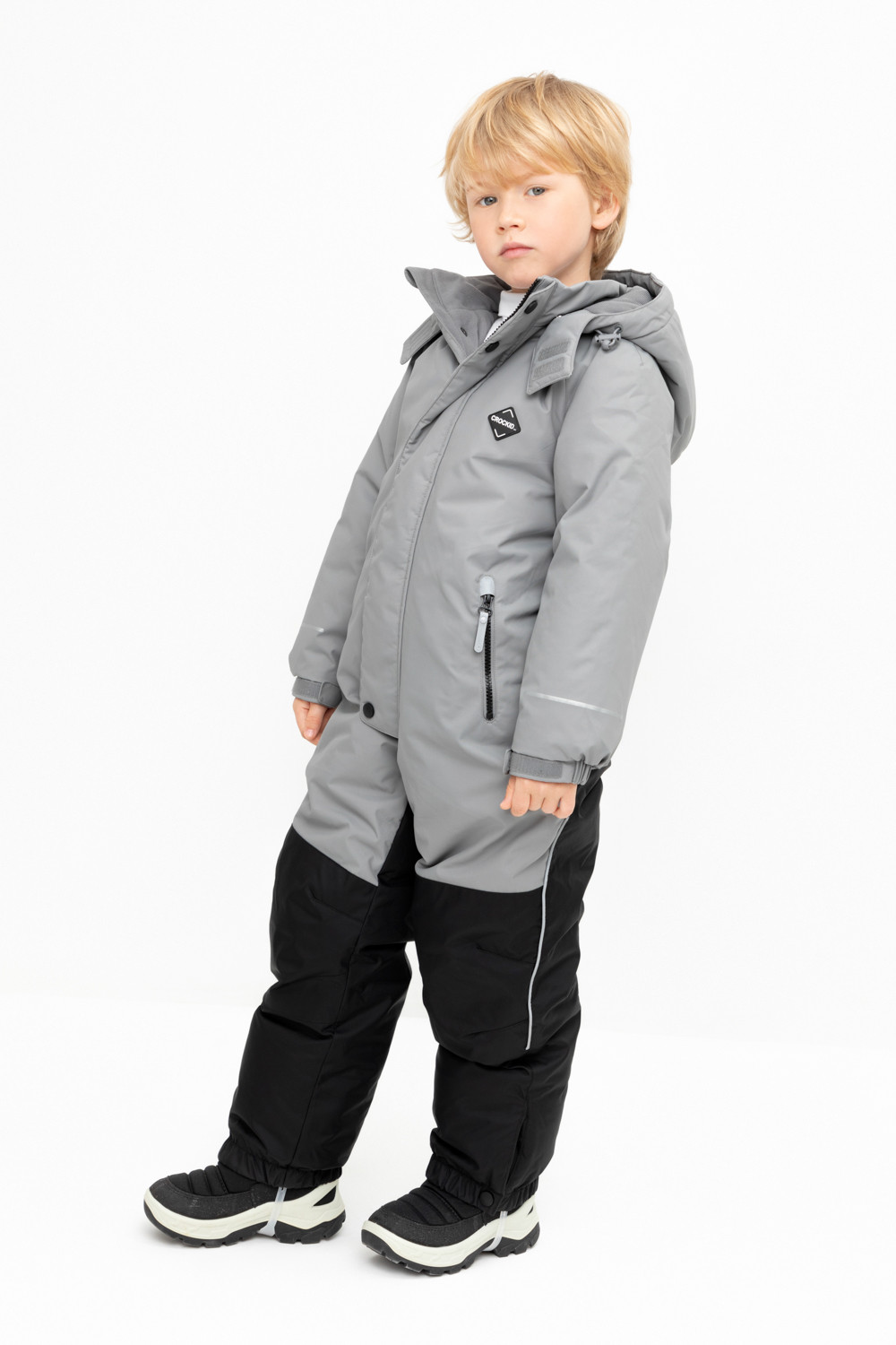 Комбинезоны утепленные для мальчика, артикул: ВК 60122/4 ГР, цвет: серый, фото 3