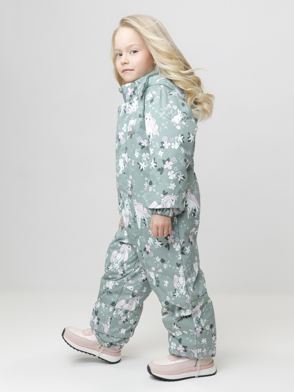 Комбинезоны утепленные для девочки, артикул: ВК 60069/н/6 УЗГ, цвет: минт, фото 3