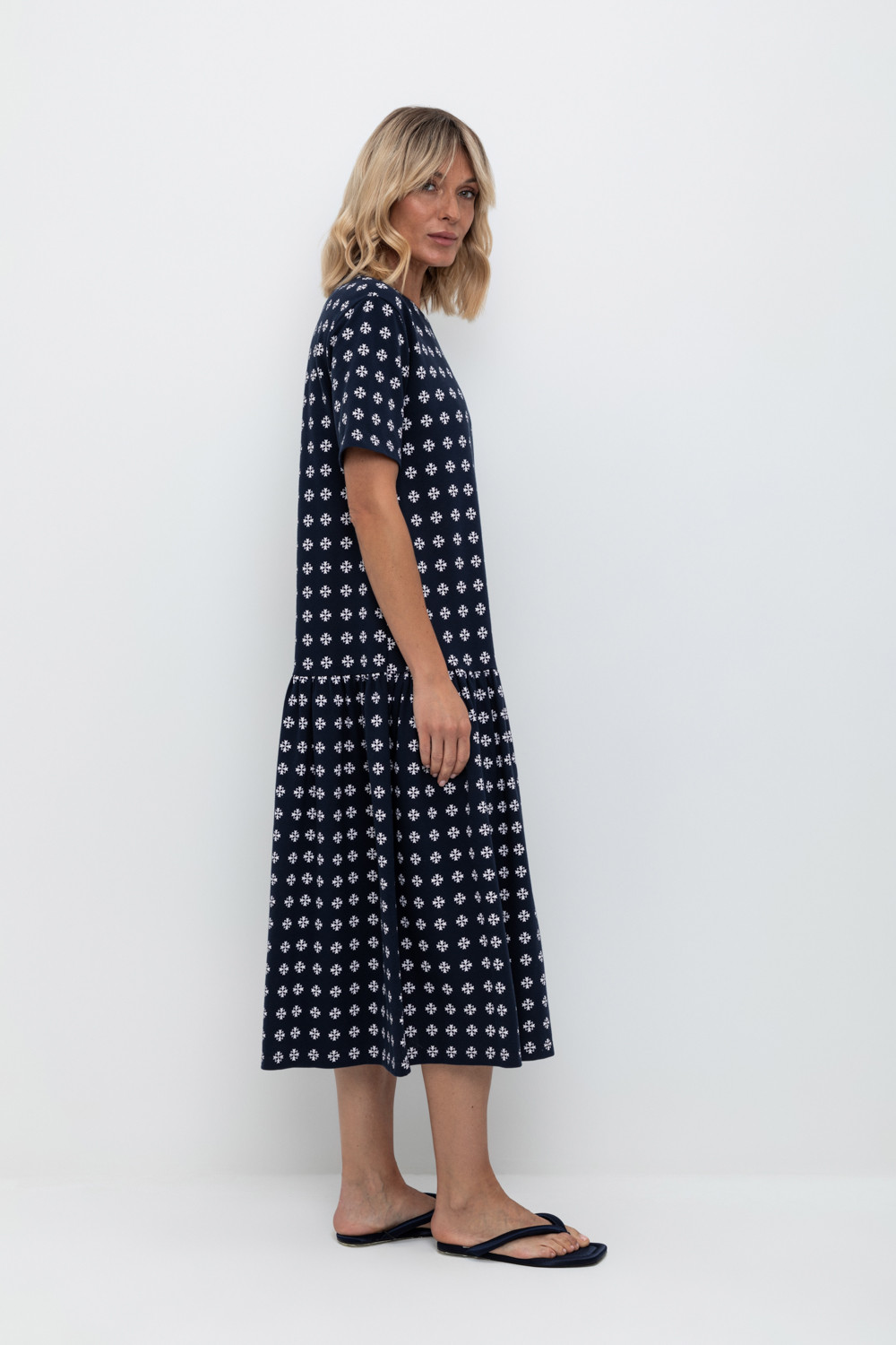 Платья женские для мам, артикул: ЕВТ 5041, цвет: темно-синий, фото 3