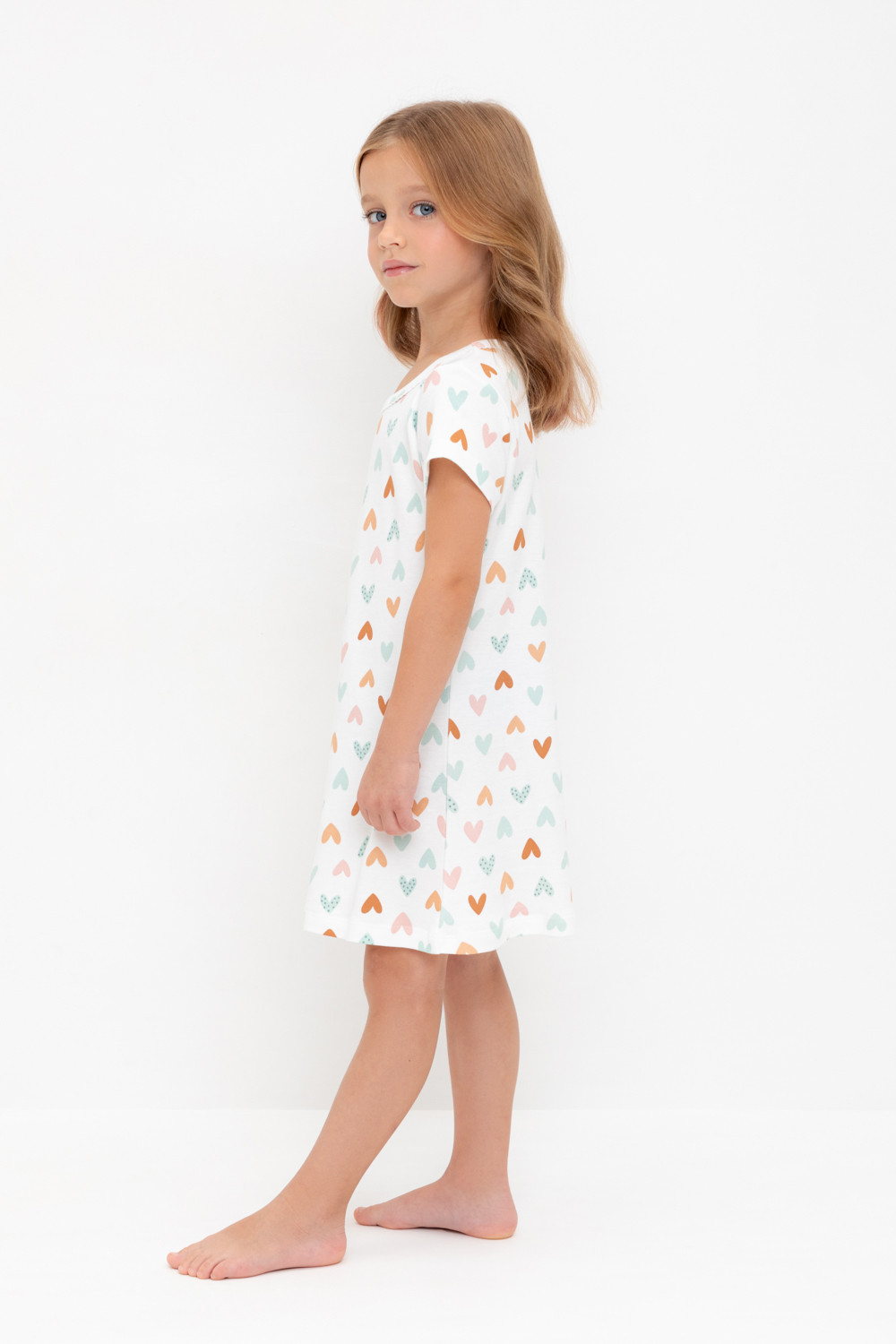 Ночная сорочка для девочки, артикул: К 1156, цвет: сахар, фото 3