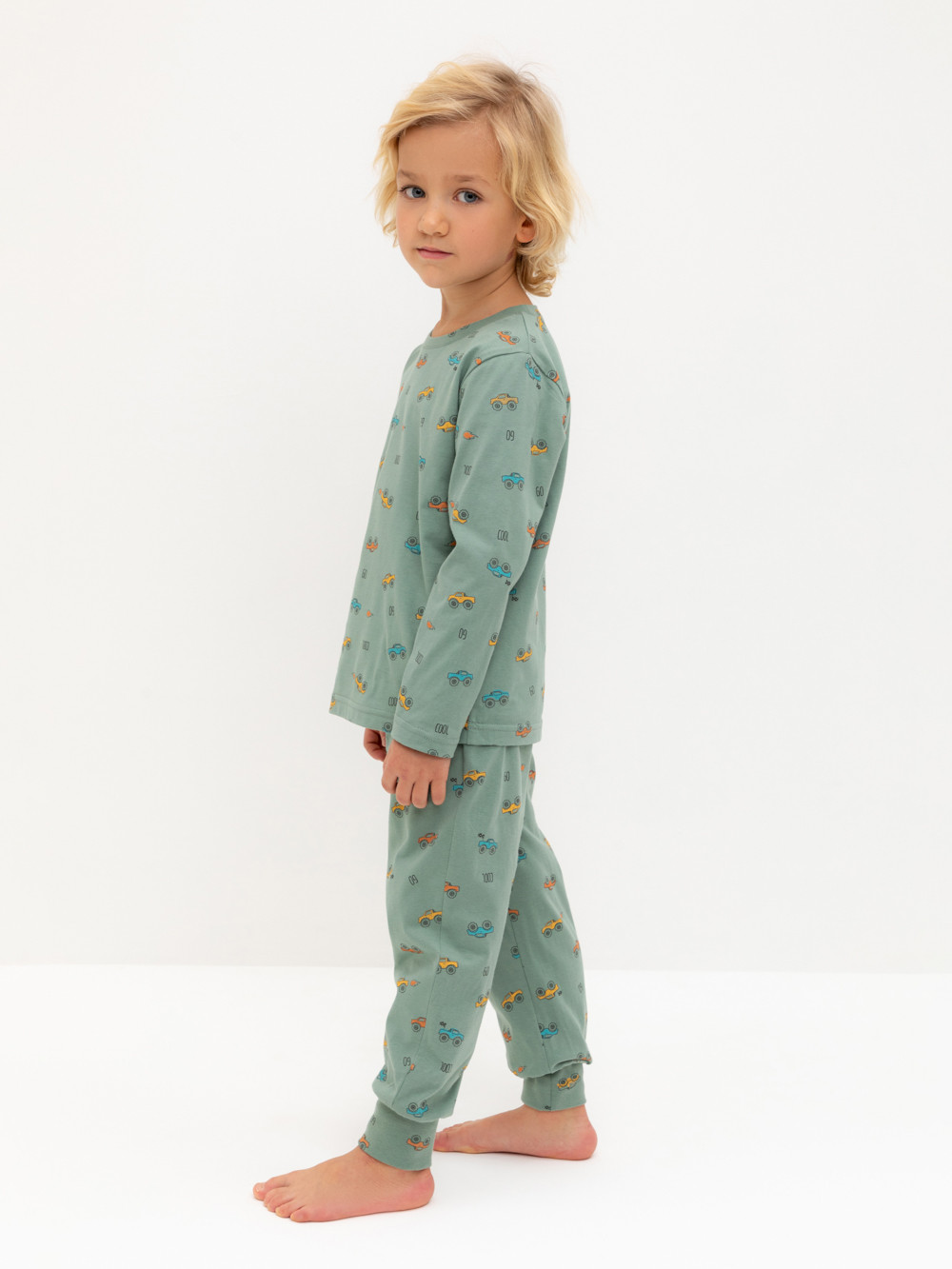 Пижама для мальчика, артикул: К 1561, цвет: зеленый, фото 2