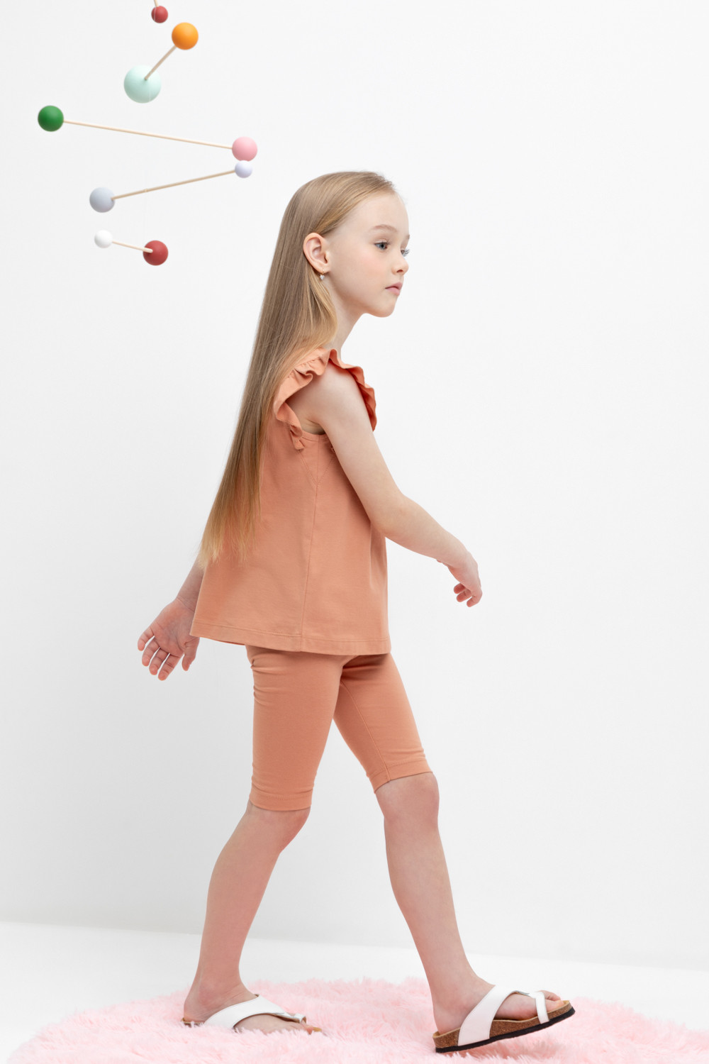 Бриджи для девочки, артикул: КР 4036, цвет: коричневый, фото 3