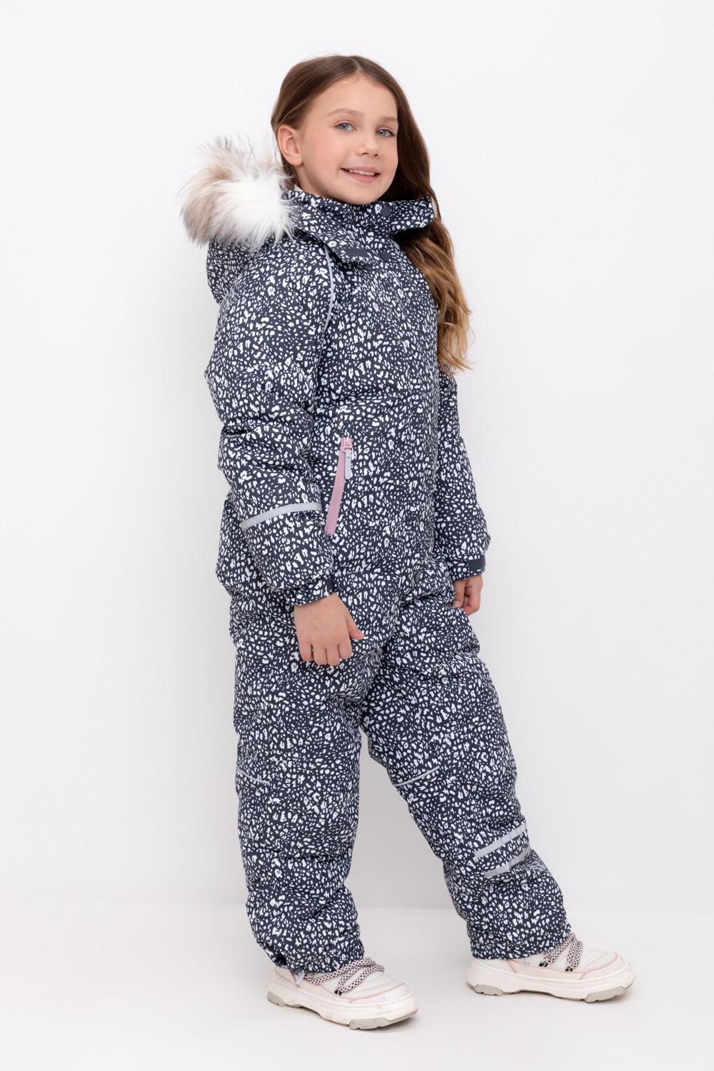 Комбинезоны утепленные для девочки, артикул: ВК 60098/н/6 ГР, цвет: серый, фото 3