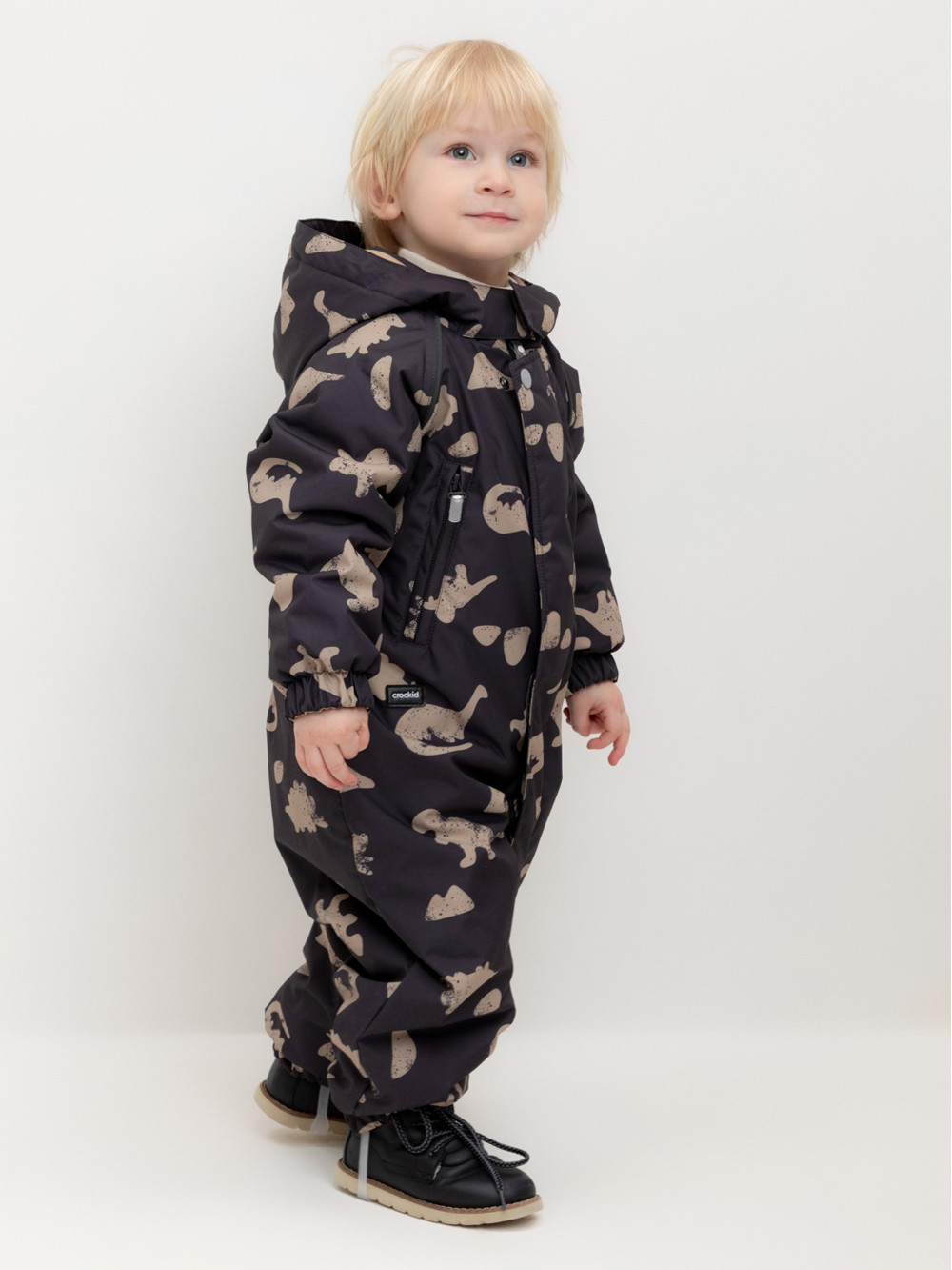 Комбинезоны утепленные для мальчика, артикул: ВК 60085/н/65 Ал, цвет: темно-серый, фото 3