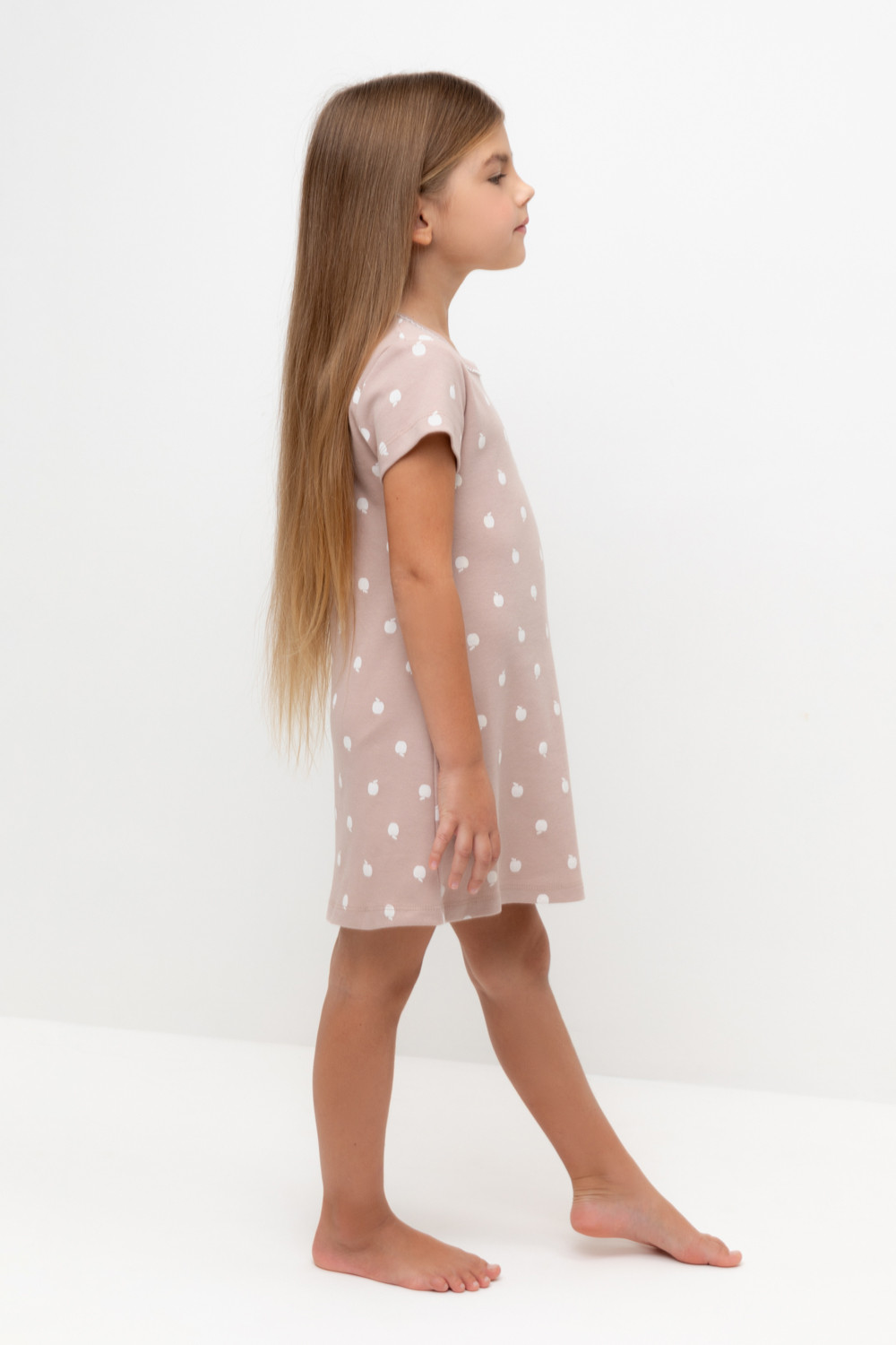 Ночная сорочка для девочки, артикул: К 1156, цвет: кофейный, фото 3